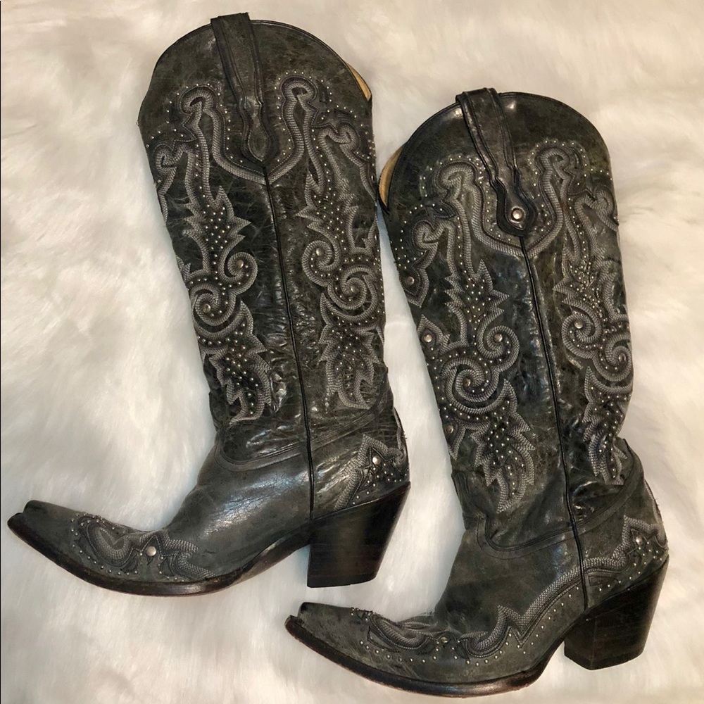 Corral G1030 Snip Toe Boots Gray